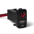 Voiture 2.1A Prise USB Chargeur Prise + Voltmètre pour Toyota Vigo